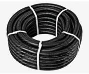 купить Труба гофрированная с протяжкой ПВХ D25мм черная бухта 25м Кабель несущие системы