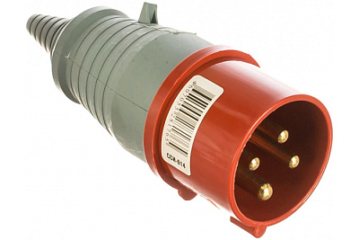 Вилка IEK 014 16А 3Р+РЕ 380В IP44 купить Силовые разъемы