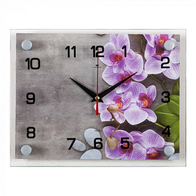 Часы настенные 21Век 2026-11 Орхидея (часовой завод РУБИН) купить Часы