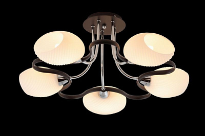Люстра ламповая LINVEL LV 9276/5 Скат венге хром  E27 60W*5 купить Ламповые люстры