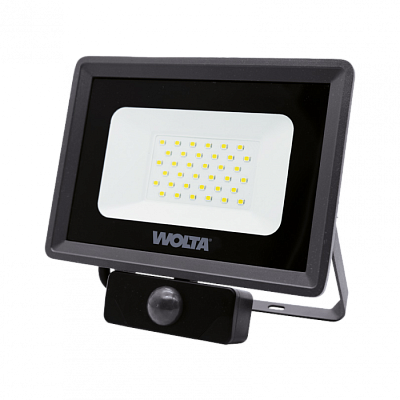 Прожектор WOLTA WFL-30W/06s светодиодный датчик движения 30W 5700K серый IP65 купить Прожектора