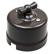 купить Выключатель 1кл проходной Бирони B1-201-22 коричневый пластик БИРОНИ пластик