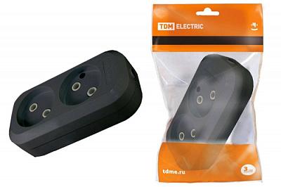 Колодка TDM SQ1806-0112 2гн черная купить Вилки, Колодки