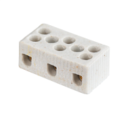 купить Клеммная колодка керамика КЗВ 3x(1,5*6кв.мм) 24А 61710 Комплектующие
