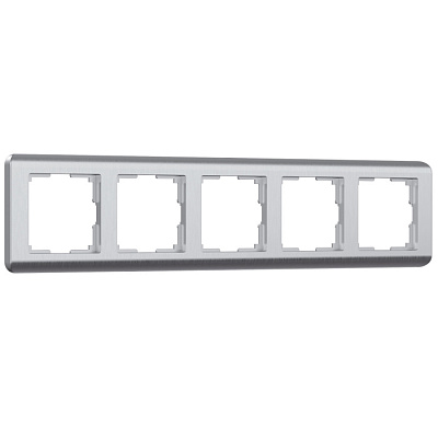 Рамка 5 постов Werkel WL12-Frame-05 серебро рифленый W0052106  купить Werkel  Рамки