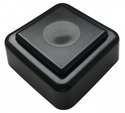 Кнопка звонка В31-01 черная с черной кнопкой квадрат купить Звонки