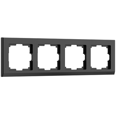 Рамка 4 поста Werkel WL04-Frame-04 черный W0041808 купить Werkel  Рамки