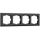 Рамка 4 поста Werkel WL04-Frame-04 черный W0041808 купить Werkel  Рамки