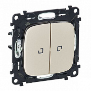 купить Переключатель 2-клавишный с подсветкой Legrand Valena Allure 752809 Крем Legrand Valena Alure