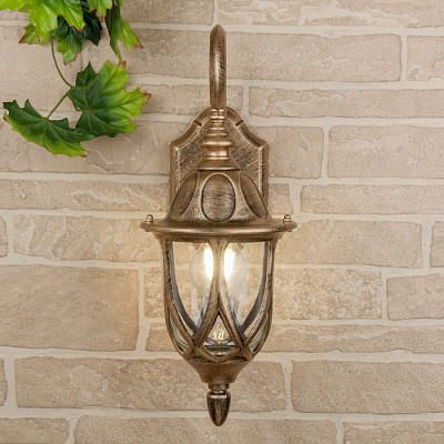 Уличный светильник Elektrostandard Orion черное золото купить Садово-парковые