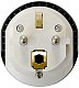 Адаптер-переходник 16A 250V з/к, белый/серый плоский 2229  купить Разветвители, Переходники
