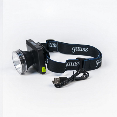 Фонарь налобный GAUSS GF401 5W 100Lm 3000mAh диммир. купить Фонари