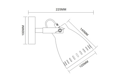 Бра CAMELION WML-428-1 C08 серый Е27 40W купить Бра