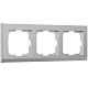 Рамка 3 поста Werkel WL04-Frame-03 серебро W0031806  купить Werkel  Рамки