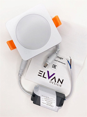 Точечный светильник Elvan VLS-109SQ-7W-WH-4000K купить Точечные светильники