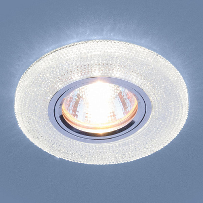 Точечный светильник Elektrostandard 2130 прозрачный MR16 GU5.3 с LED подсветкой купить Встраиваемые