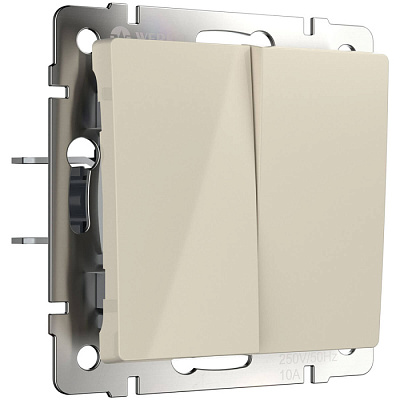 Переключатель 2 клавишный Werkel WL03-SW-2G-2W слоновая кость купить Werkel