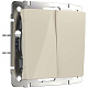 Переключатель 2 клавишный Werkel WL03-SW-2G-2W слоновая кость купить Werkel