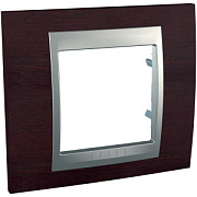 купить Рамка 1 постовая Unica Top MGU66.002.0M3 Венге Алюминий Unica Top Алюминий-металлик Рамки натуральное дерево