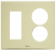 купить Рамка 2 постовая блока розетки 2-ой и суппорта на 3 модуля Anam Legrand Zunis 7101 91I Бежевый Legrand Anam