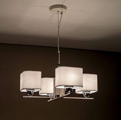 Люстра ламповая Citilux CL469245 Тильда Белая с абажурами Е27 75W *4 купить Ламповые люстры