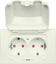 купить Рамка 1 постовая розетки 2-ой горизонтальная с выпуклой крышкой Anam Legrand 6752 58WN Белый Legrand Anam