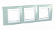 Рамка 3 поста Unica Хамелеон Морская волна Белый MGU6.006.870 купить Unica Хамелион Рамки