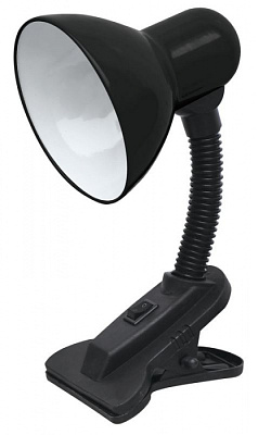 Лампа настольная SVK 66108B BK E27 40W Чёрный прищепка купить Ламповые