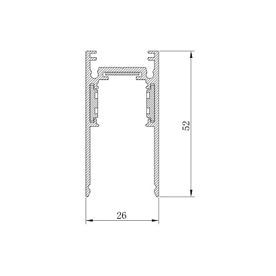 Шинопровод магнитный ЭРА TRM-S20-300-B накладной 3м 48V чёрный купить Шинопровод для трековых светильников
