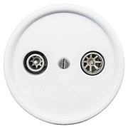 купить Накладка розетки R/TV-SAT пластик белый Бирони В3-064-21 БИРОНИ встройка