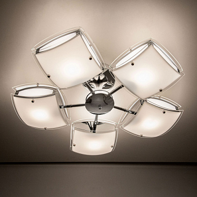 Люстра ламповая CITILUX CL161151 Берген Хром E27 5* 75W купить Ламповые люстры