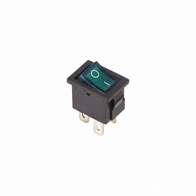 Выключатель клавишный Rexant 36-2173 12V 15А ON-OFF с подсветкой Mini RWB-206-1 Зеленый купить Комплектующие