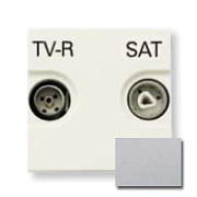 купить Розетка TV-R-SAT одиночная с накладкой ABB Zenit Серебро N2251.3PL ABB Zenit