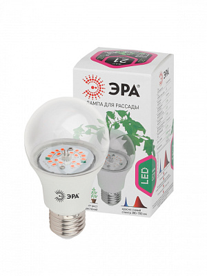 Лампа светодиодная ЭРА FITO-14W-RB-E27-K E27 14W для растений красно-синего спектра купить Для растений, животных