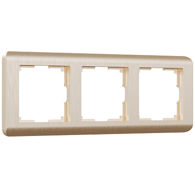 Рамка 3 поста Werkel WL12-Frame-03 шампань рифленый WL0032111 купить Werkel  Рамки