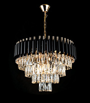 купить Люстра ламповая Redigle RG-CL9001A BK+FGD Черный матовый/Французское золото Е27 40W *8 Ламповые люстры