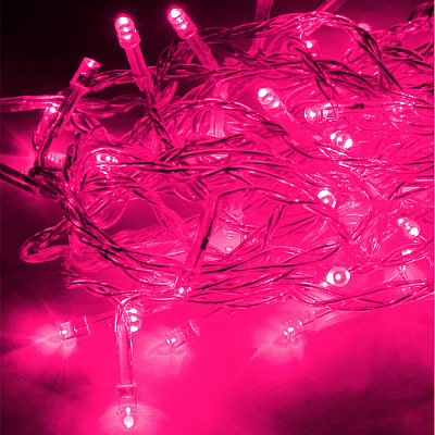 Космос Гирлянда KOC_GIR100LED_P 100LED розовый 10.8м 8режимов купить Гирлянды