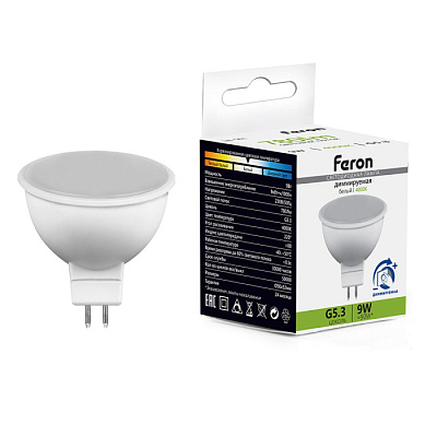 Лампа светодиодная диммируемая Feron LB-561 MR16 9W 4000K 51071 купить Светодиодные