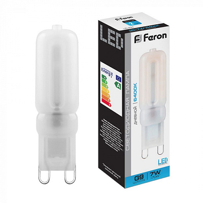 Лампа светодиодная Feron LB-431 7W G9 230V 6400K купить Светодиодные