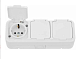 Розетка 3-ая з/к ПРАЛЕСКА АКВА РА16-0132 ОУ IP 54 белая купить IP44 - IP56
