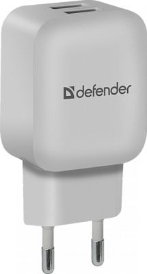 Адаптер 220В USB-2 Defender ERA-13 2.1A белый купить Батарейки, Аккумуляторы, з/у