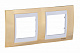 Рамка 2 поста Unica Хамелион Золото Белый MGU66.004.804  купить Unica Хамелион Рамки