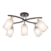 купить Люстра ламповая CITILUX CL156152 Фортуна Венге/Хром E27 75W *5 Ламповые люстры