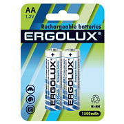 купить Аккумулятор Ergolux AA 1500 mAh Ni-Mh BL2 Батарейки, Аккумуляторы, з/у