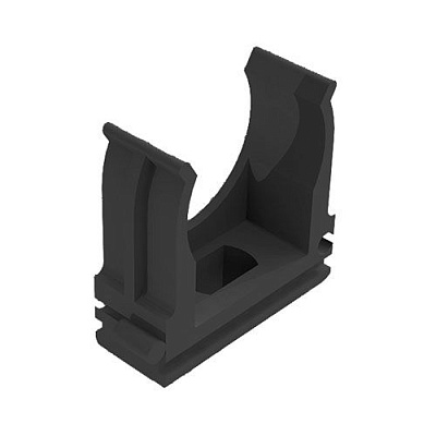 Держатель для труб (клипса) D20мм черная купить Комплектующие