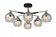 Люстра ламповая LINVEL LV 9392/6 Тей Чёрный/Хром E27 60W *6 купить Ламповые люстры