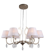 купить Люстра ламповая Linvel LV 9139/6 Анюта Античное серебро E14 40W  Ламповые люстры