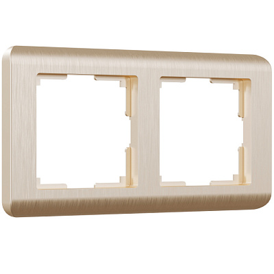 Рамка 2 поста Werkel WL12-Frame-02 шампань рифленый W0022111 купить Werkel  Рамки