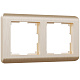 Рамка 2 поста Werkel WL12-Frame-02 шампань рифленый W0022111 купить Werkel  Рамки
