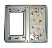 купить Блок розетки 2-ой + суппорт на 3 модуля Anam Legrand Zunis 7104 07I Бежевый Legrand Anam